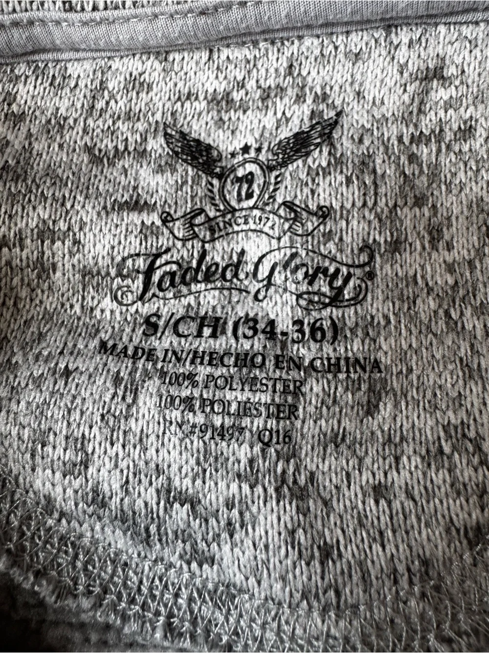 Faded Glory Men's Light Gray Half-Zip Sweater